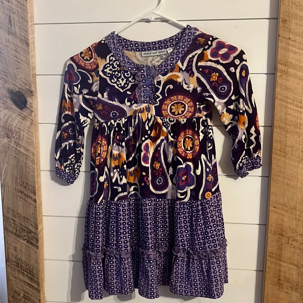 Danica & Dylan Girl's Dress Size 5 Ruffle Long sleeve